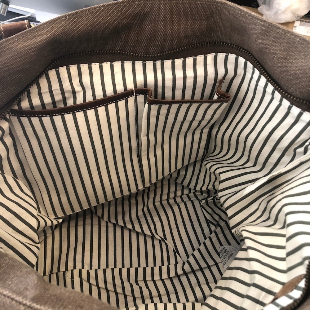 🆕 French Vintage Style Handbag, Brown Canvas NWT - Picture 6 of 6